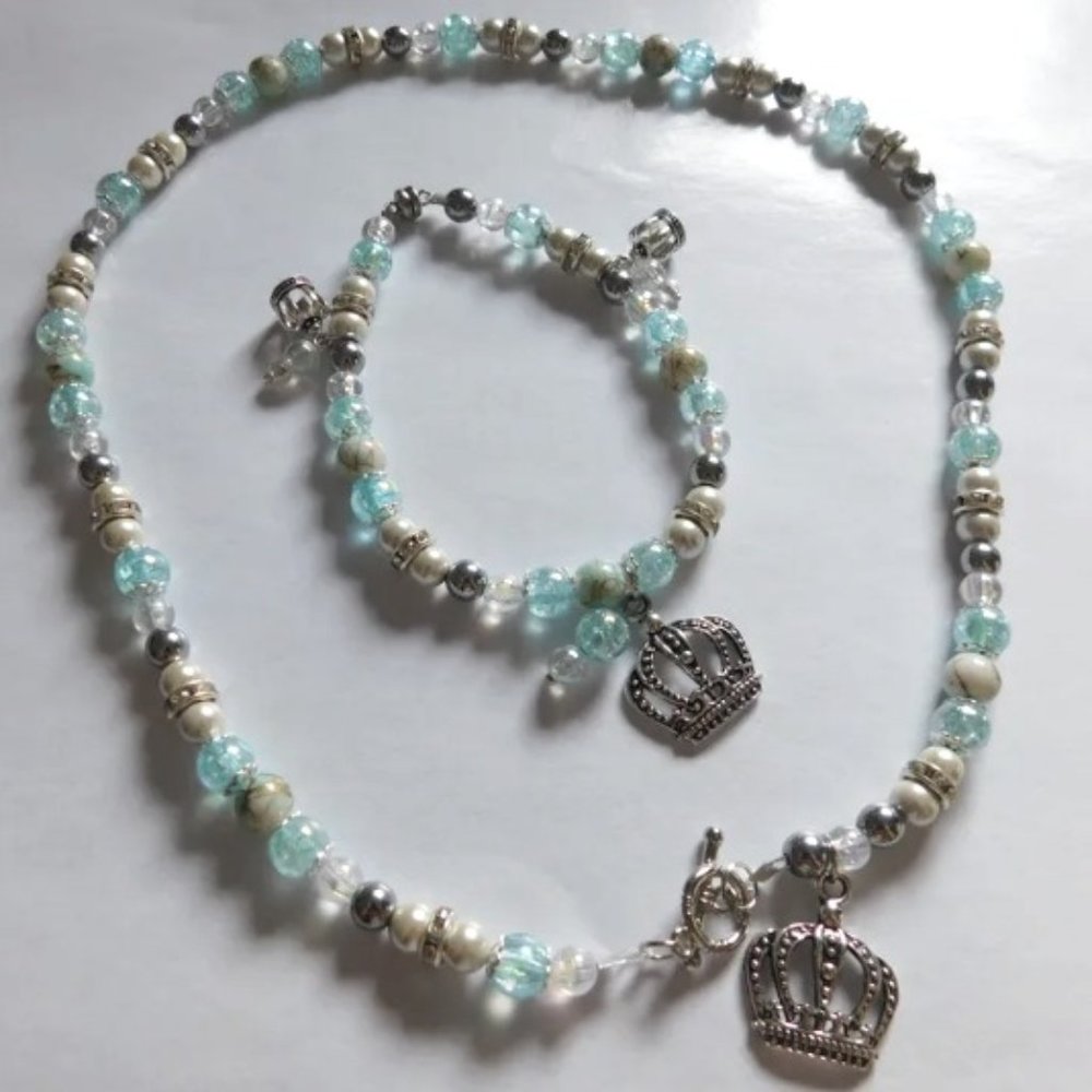 Necklace with matching bracelet amethyst